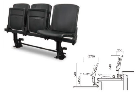 客席上段からステージを見た図