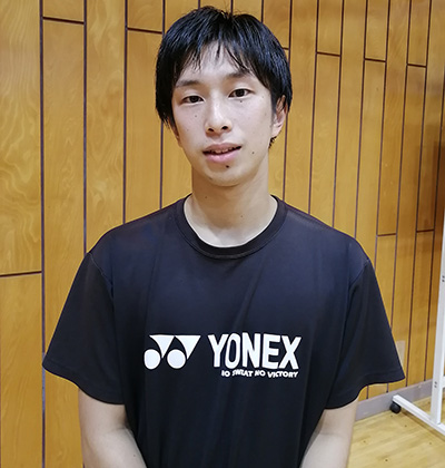 韮澤　智樹さん （日本大学バドミントン部4年生＝聖ウルスラ学院英智高卒業）