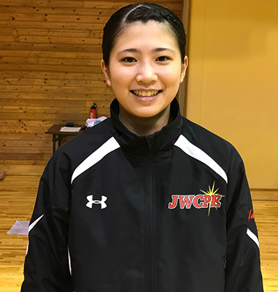 合澤　唯さん （日本女子体育大学バスケットボール部2年生＝聖和学園卒業）