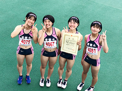 常盤木学園4×100mリレー優勝メンバー