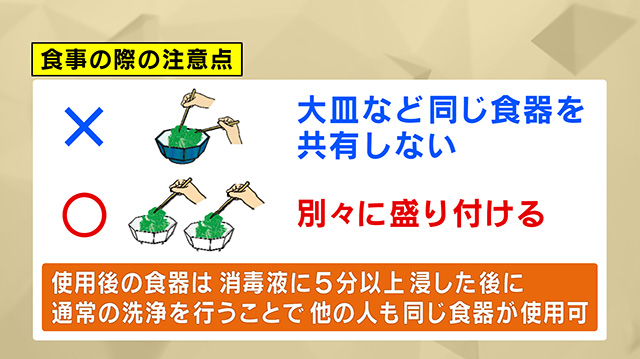 食事の際の注意点