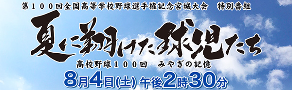 「夏に翔けた球児たち　高校野球100回　みやぎの記憶」