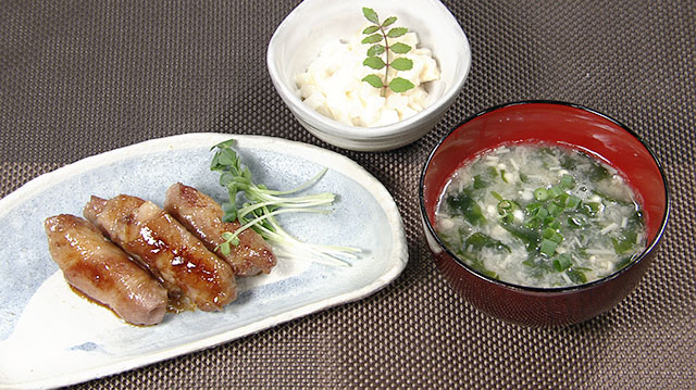 長芋で　焼き物　汁物　和え物