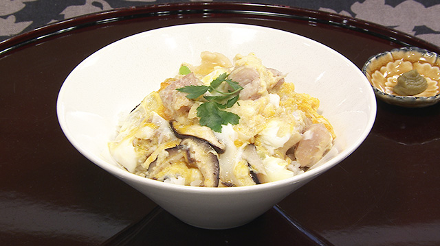 塩麹の柚子風味親子丼