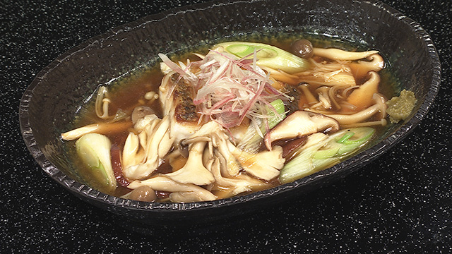 鯛揚げ焼き 茸 野菜餡かけ