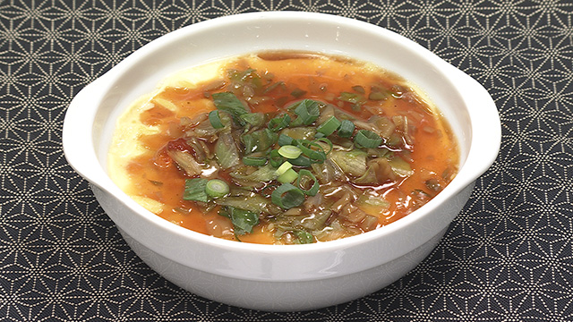 大満足の焼きそば茶碗蒸し