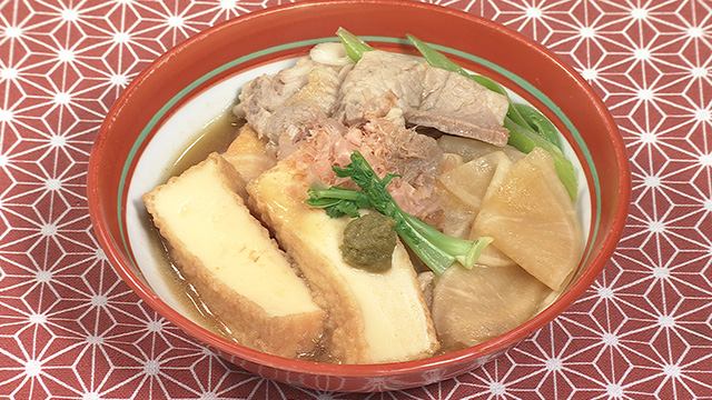 豚肉と厚揚げのしょうゆ煮