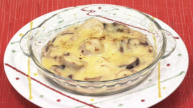 里芋とキノコ発酵グラタン