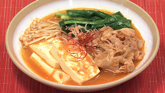 豚肉と豆腐のピリ辛煮