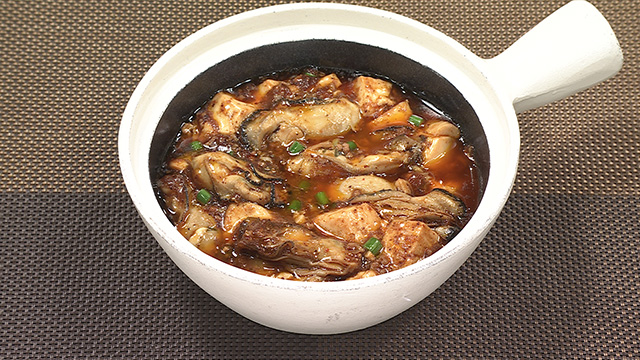 牡蠣入り麻婆豆腐
