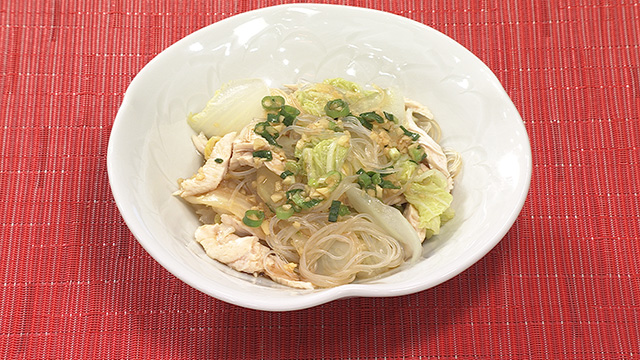 鶏と白菜の酢醤油がけ