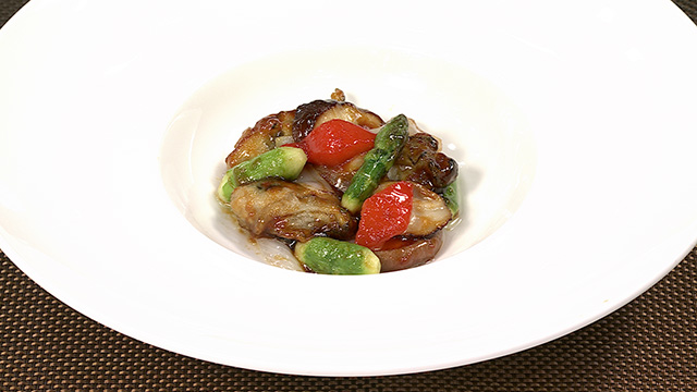 牡蠣のオイスターソース炒め