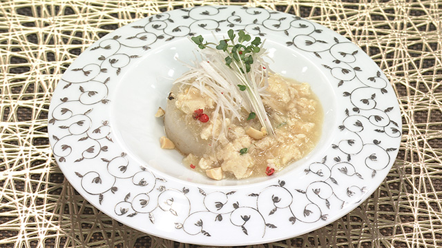 大根ステーキの醤油麹仕立て