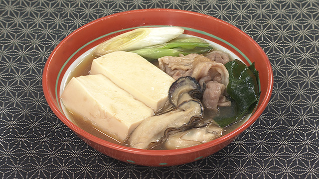 カキ入り肉豆腐