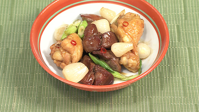 鶏手羽元とレバーの照り煮