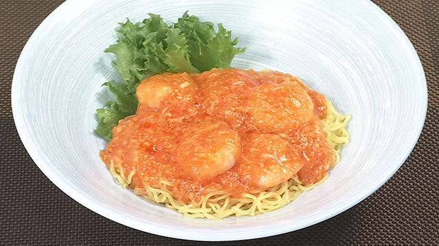 エビのチリソース麺
