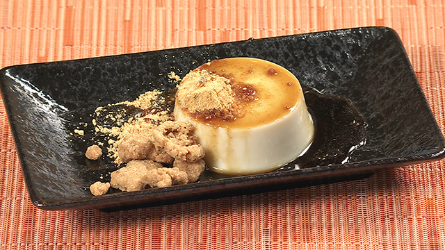 豆乳プリン黒蜜きな粉