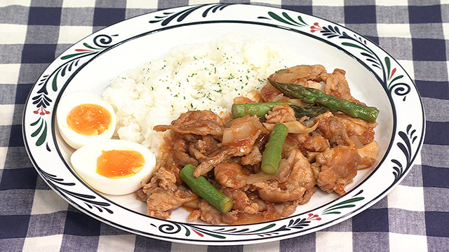 豚こま肉のポークチャップ