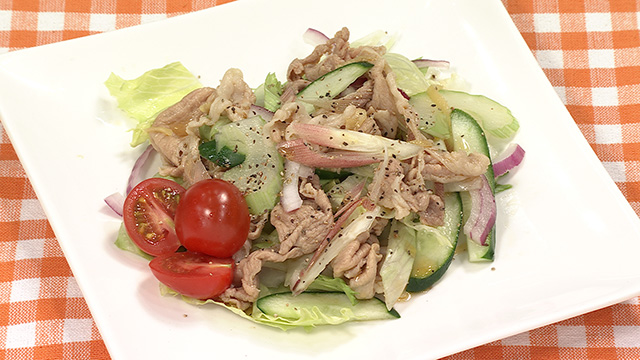 豚肉のしょうゆ煮サラダ