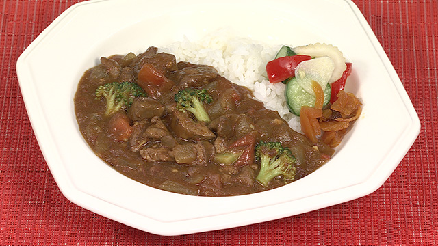 レバーと野菜のカレー
