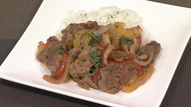 あっという間のお肉ソース炒め