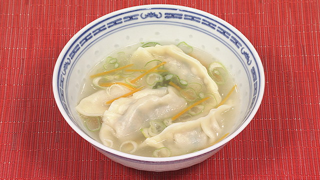 もっちり水餃子のスープ