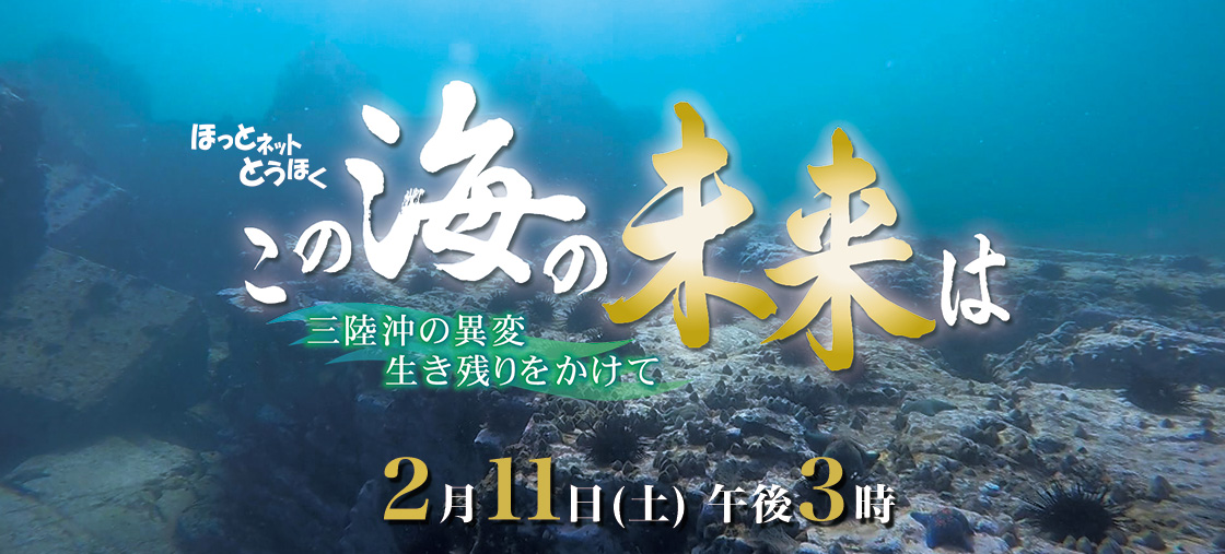 ほっとネットとうほく「この海の未来は ～三陸沖の異変 生き残りをかけて～」