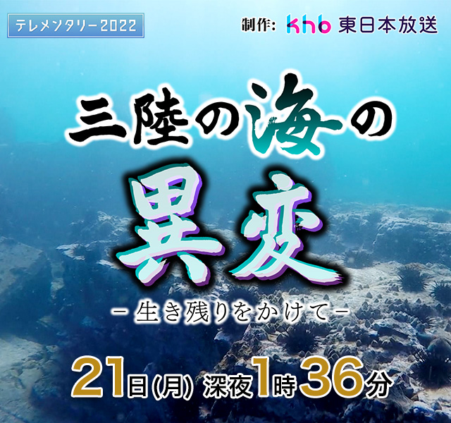 テレメンタリー2022「三陸の海の異変  ― 生き残りをかけて ―｣