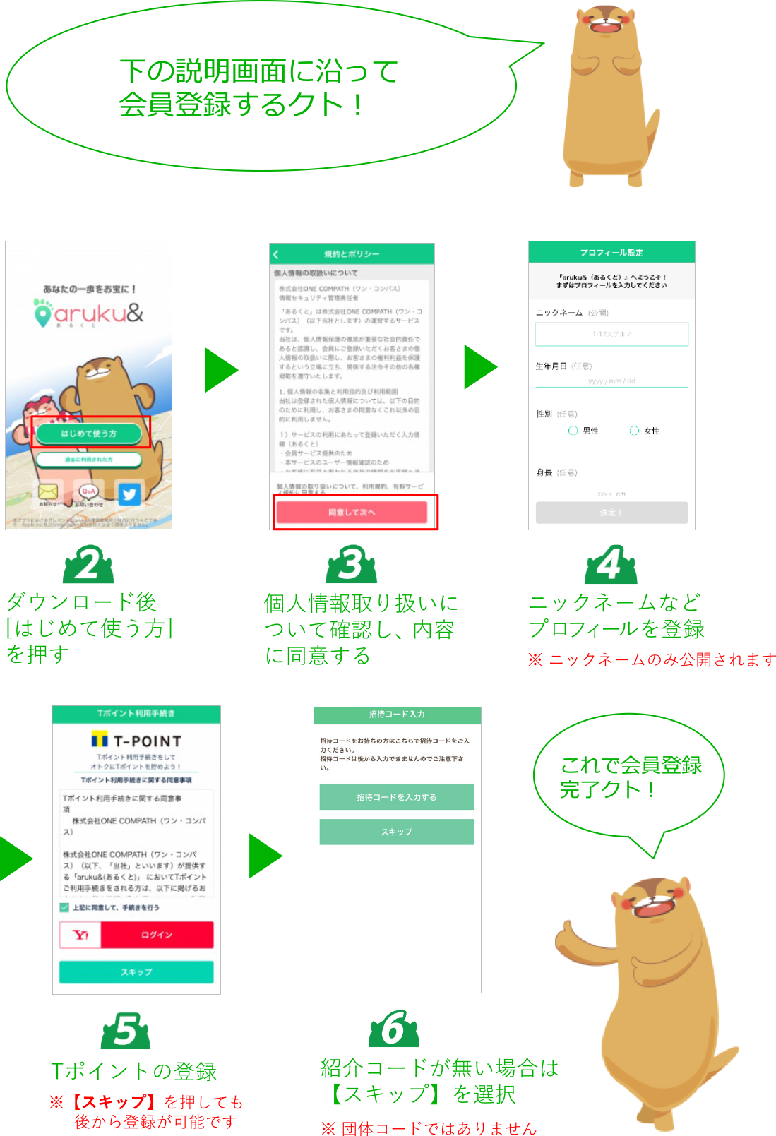 aruku&aruku&の使い方